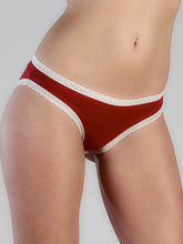 Organic Cotton Brief with Lace: Womens
