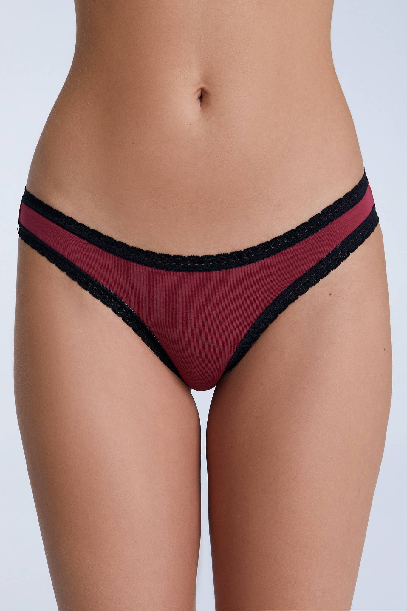 Organic Cotton Brief with Lace: Womens
