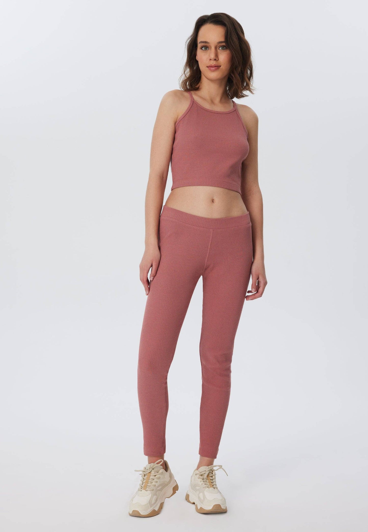 Womens Organic Ribbed Crop Top
