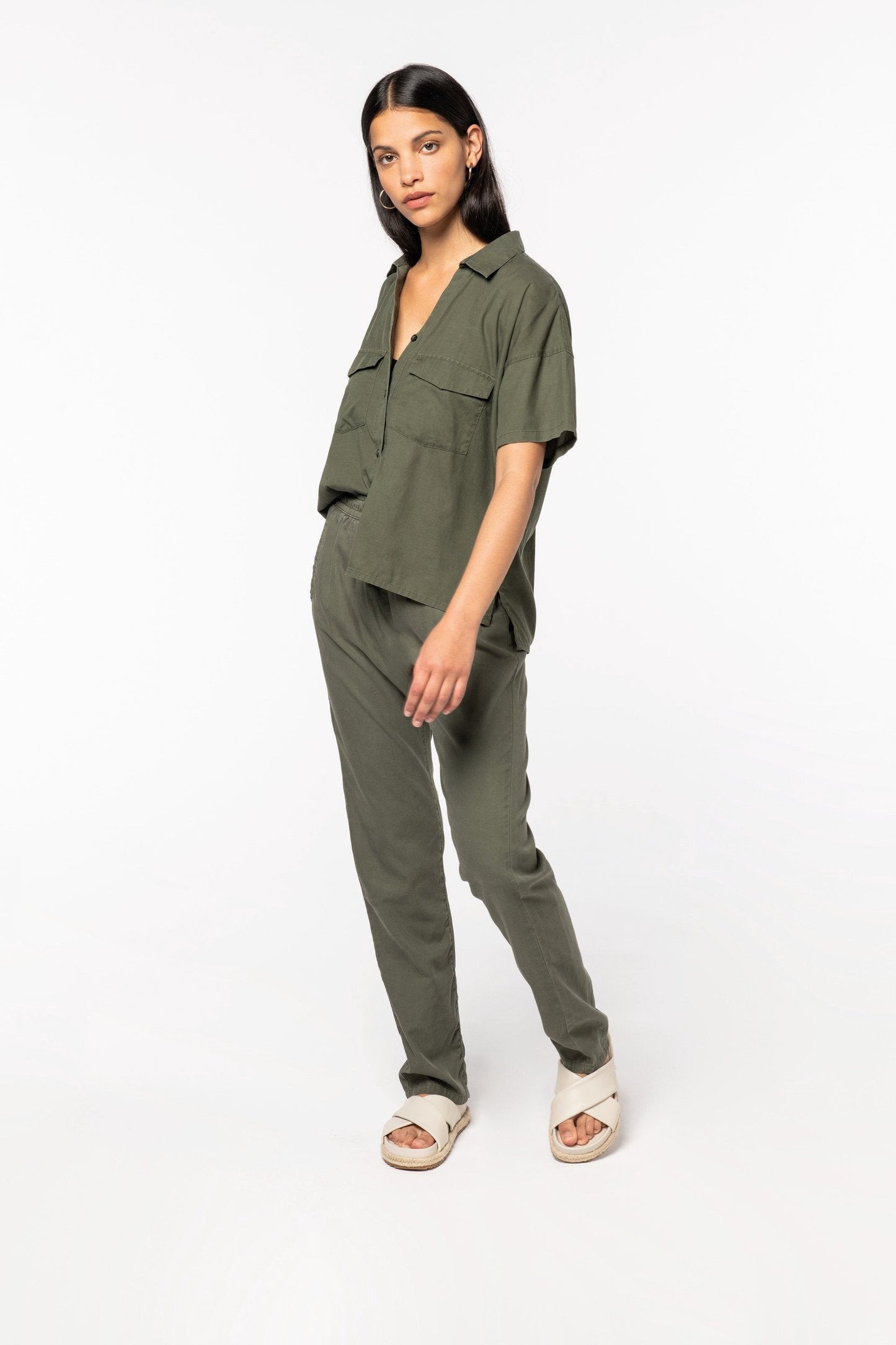 Womens Tencel Oversized Shirt