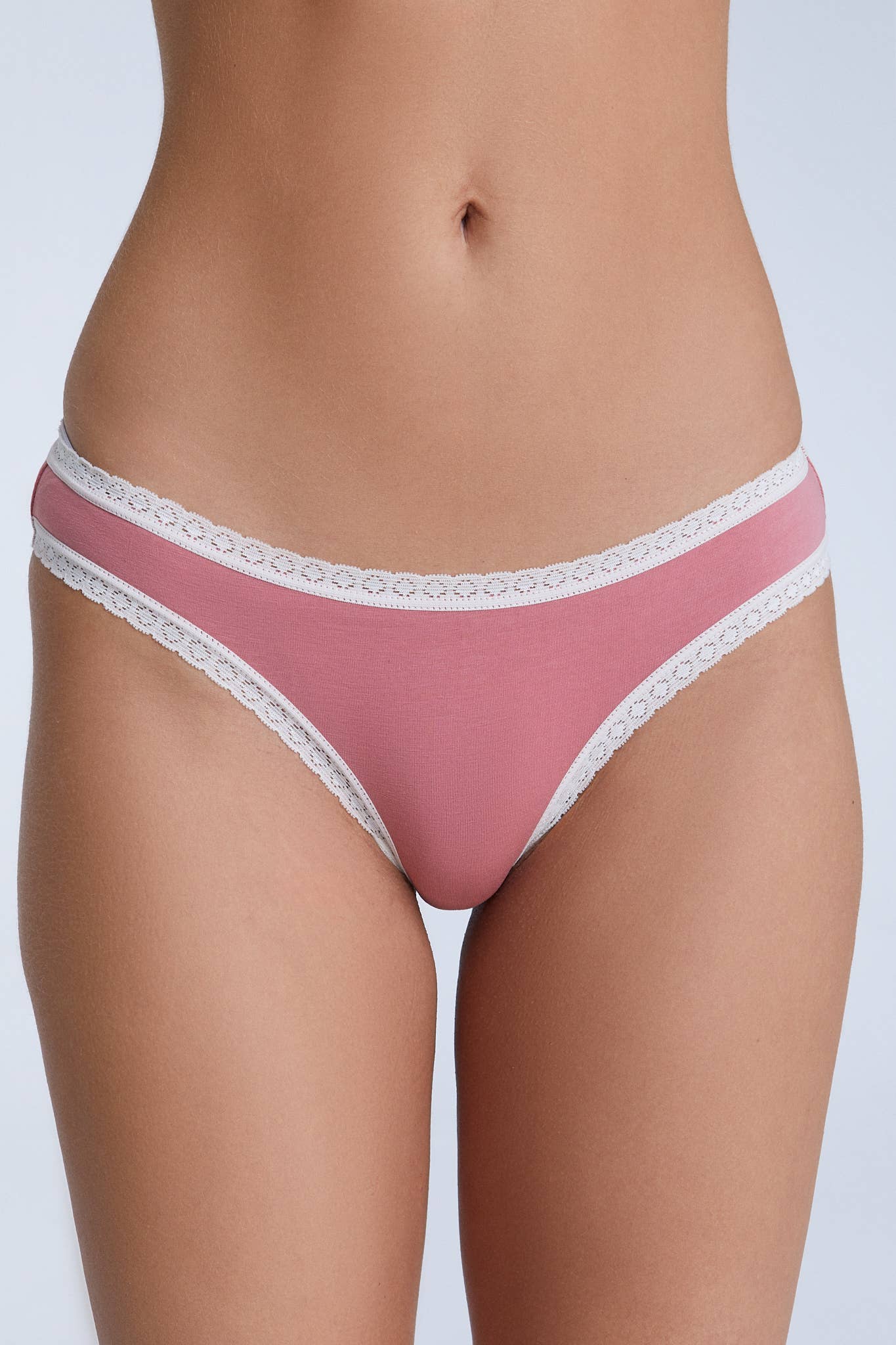 Organic Cotton Brief with Lace: Womens