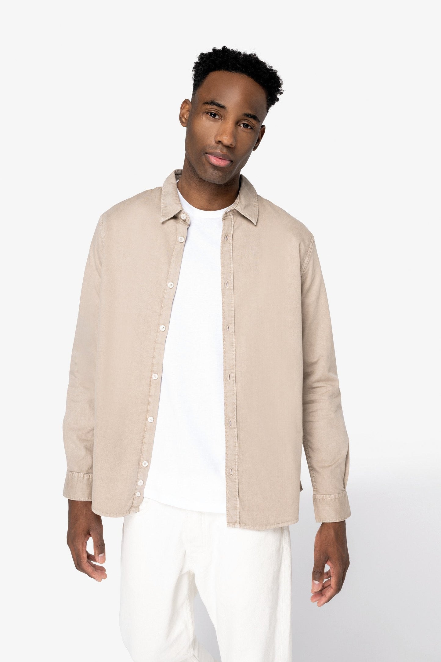 Mens Organic Washed Long Sleeve Shirt