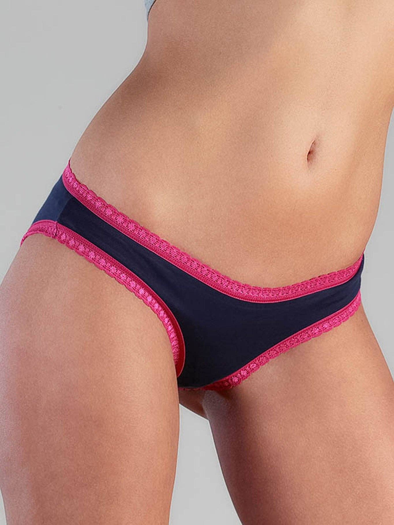 Organic Cotton Brief with Lace: Womens