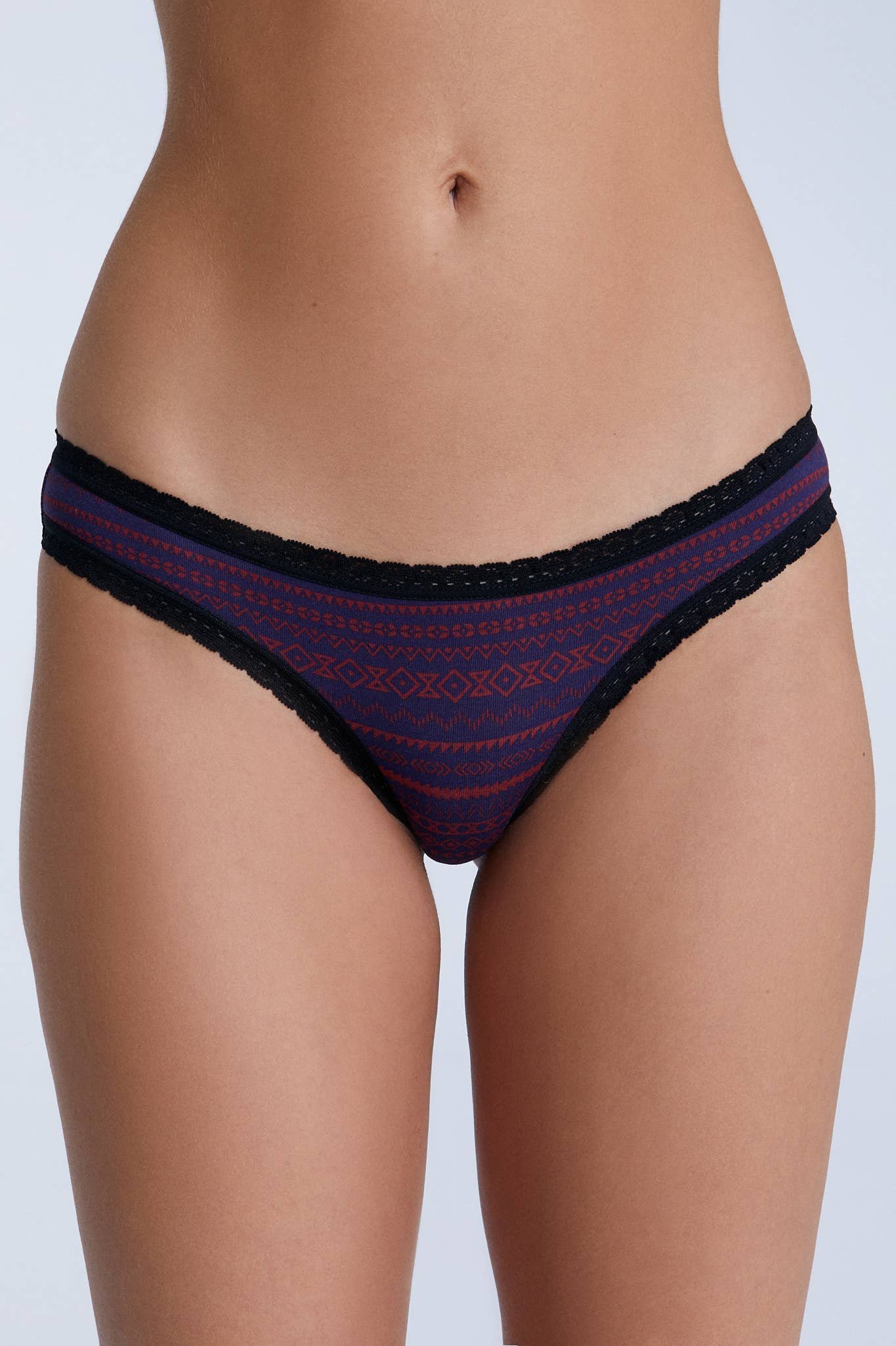 Organic Cotton Brief with Lace: Womens