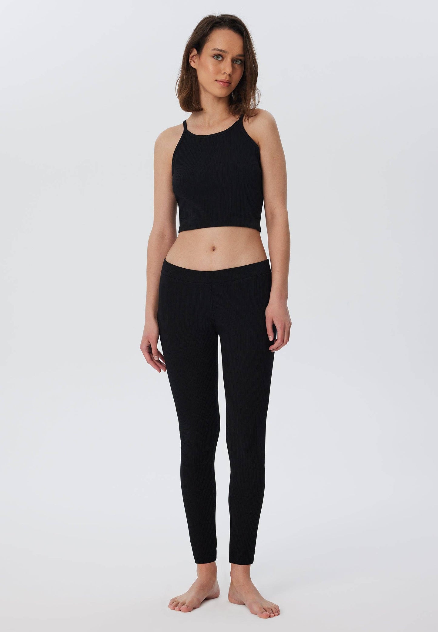 Womens Organic Ribbed Crop Top