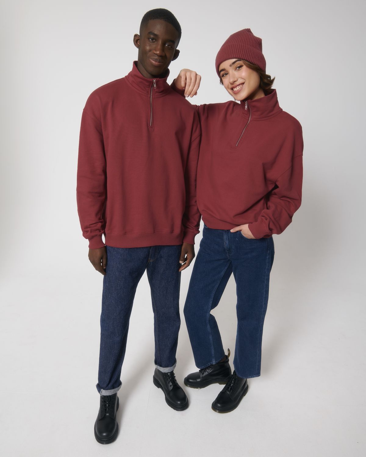 Organic Heavyweight Quarter Zip Sweatshirt: Unisex