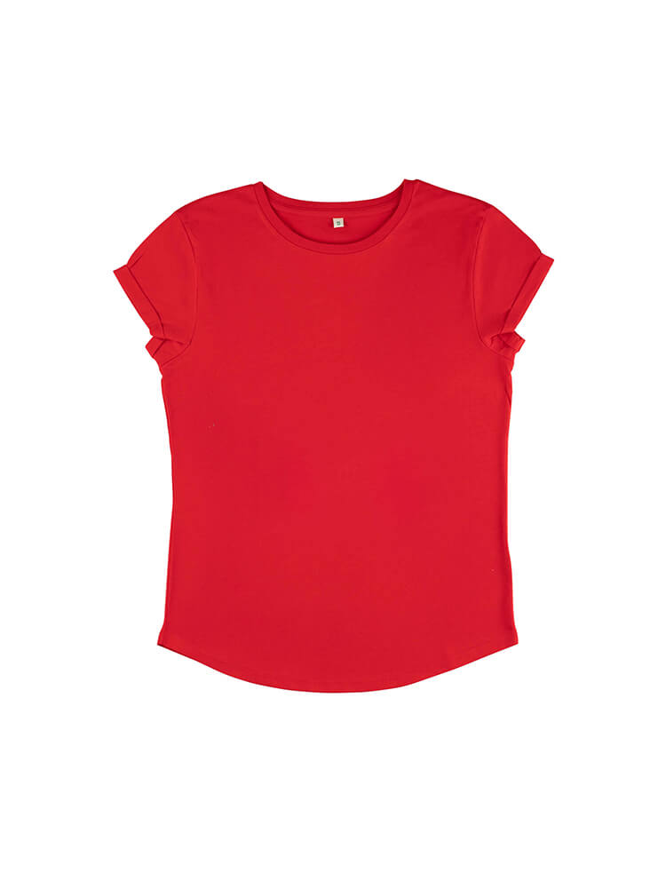 Womens Organic Rolled Sleeve T-shirt