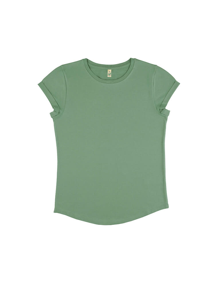 Womens Organic Rolled Sleeve T-shirt