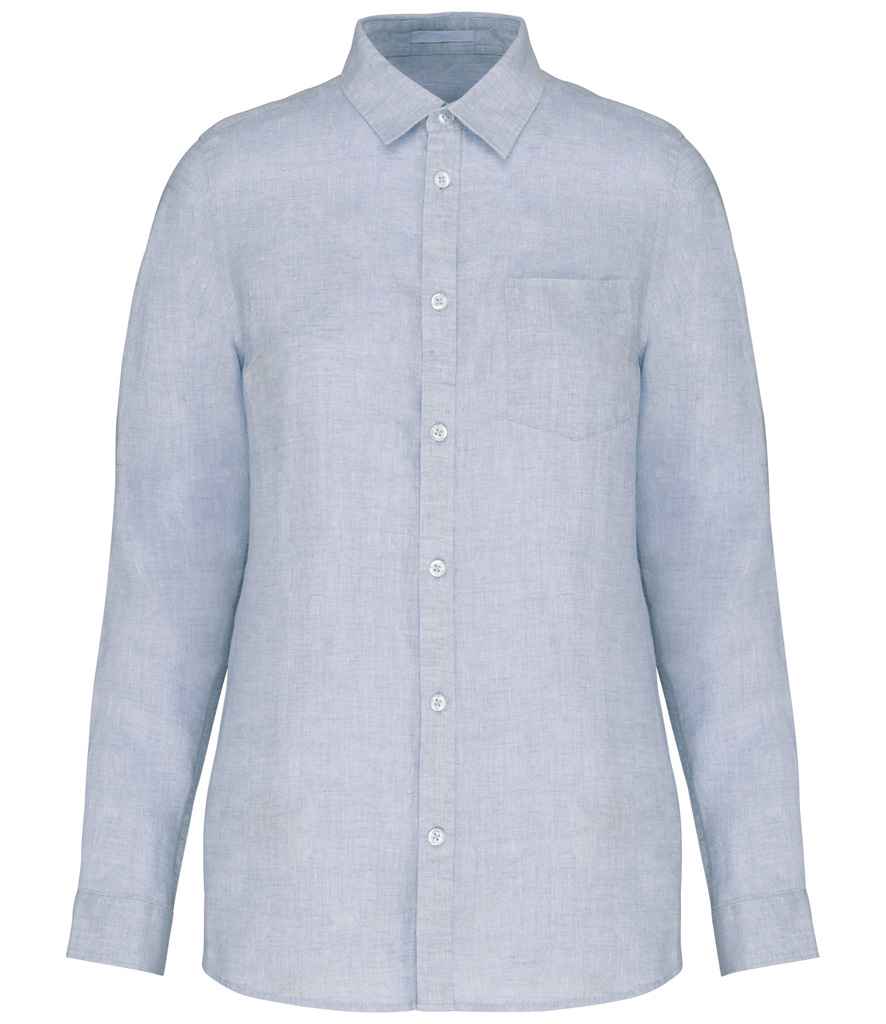 Womens Linen Long Sleeve Shirt
