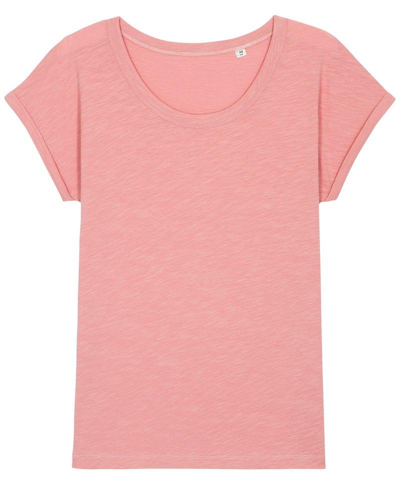 Womens Organic Slub Rolled Sleeve T-shirt