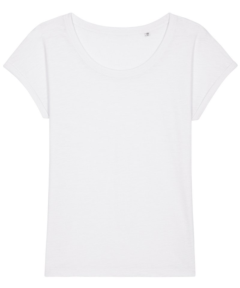 Womens Organic Slub Rolled Sleeve T-shirt
