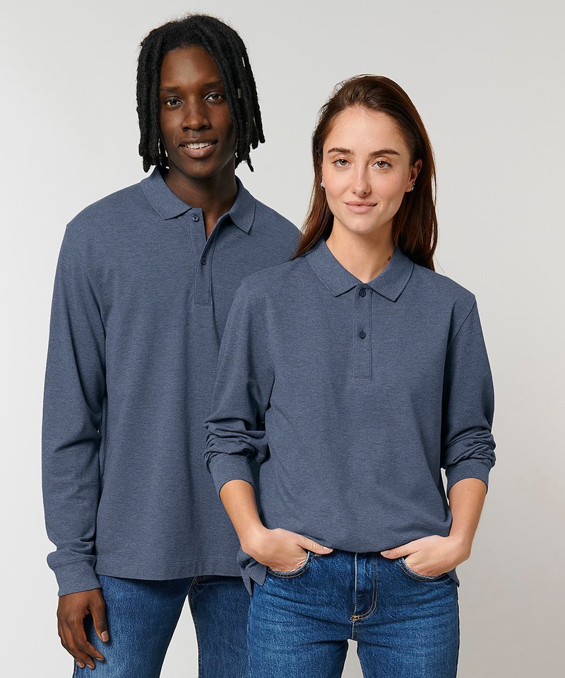 Mens Organic Long Sleeve Polo