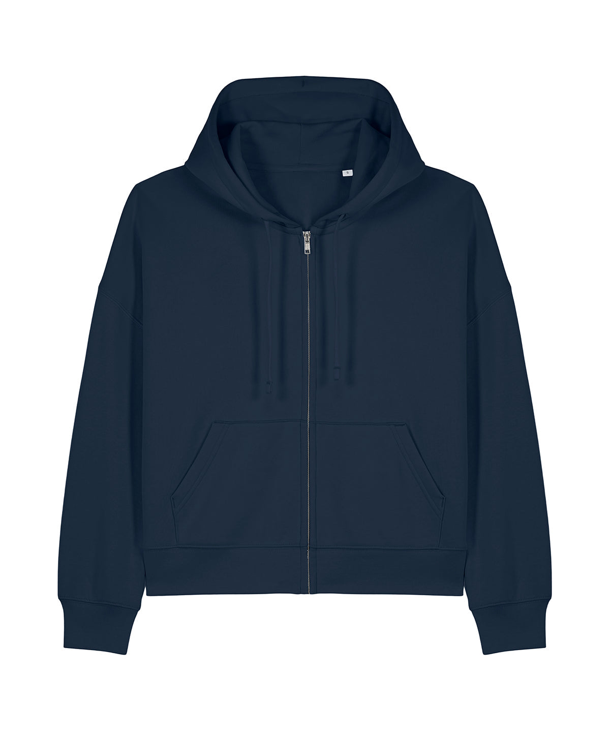 Womens Organic Dropped Shoulder Zipped Hoodie