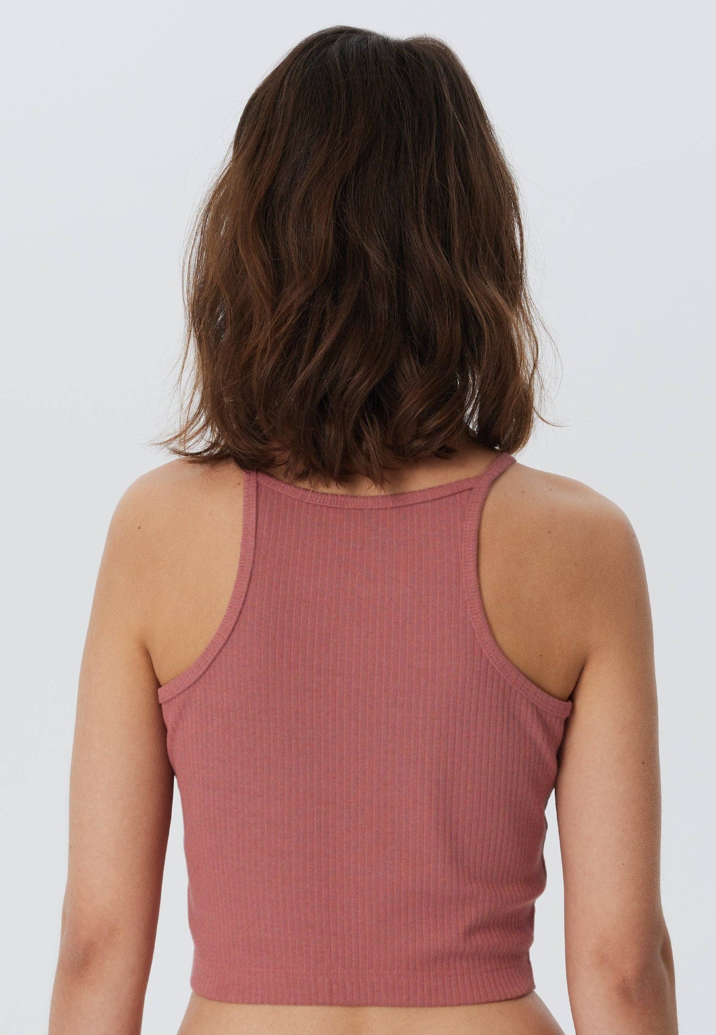 Womens Organic Ribbed Crop Top