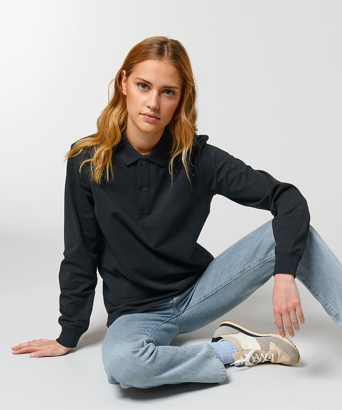 Mens Organic Long Sleeve Polo