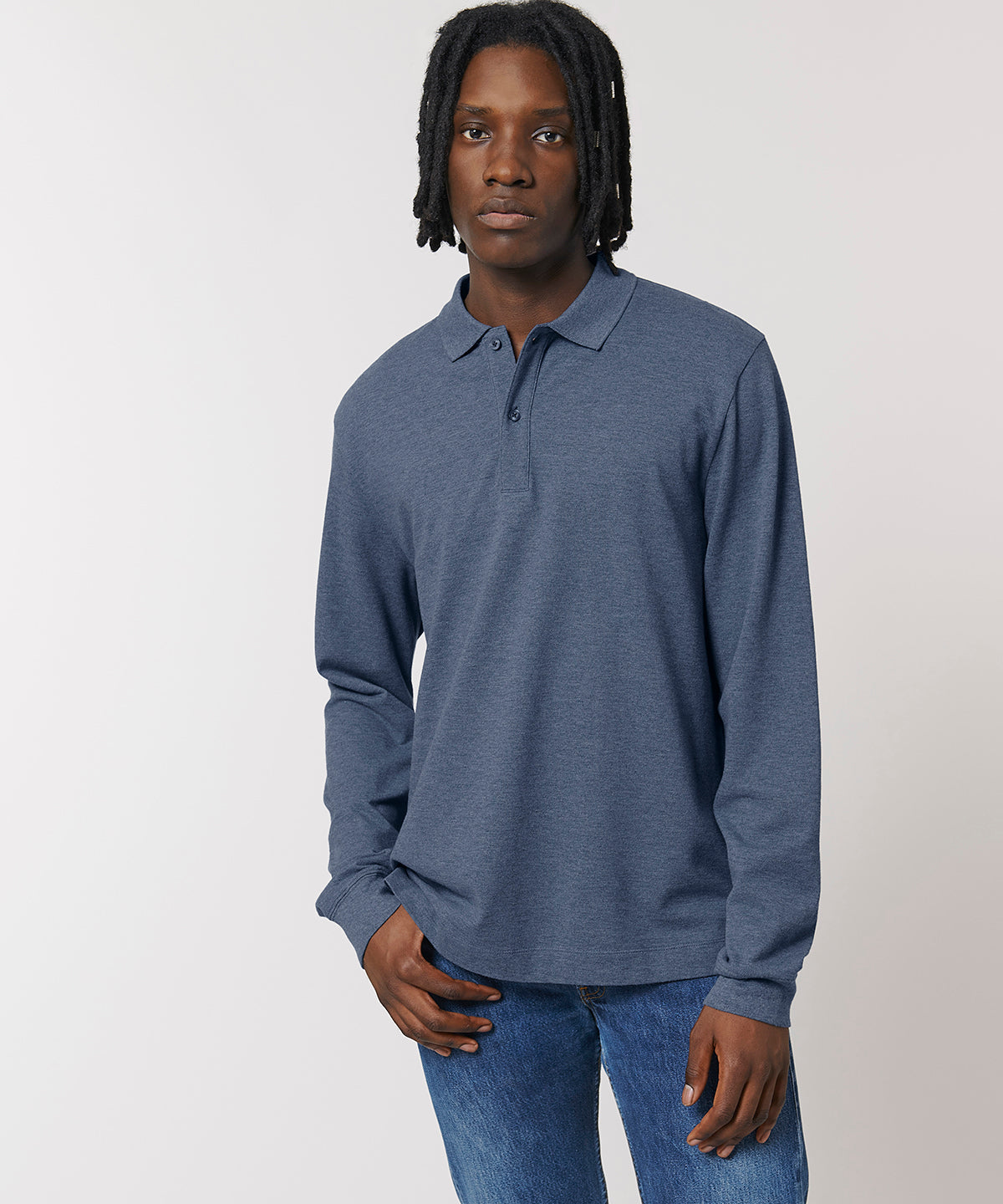 Mens Organic Long Sleeve Polo