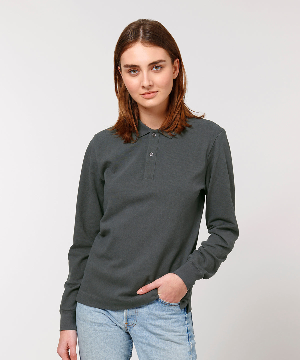 Mens Organic Long Sleeve Polo