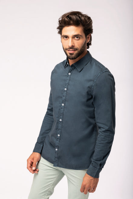 Mens Organic Washed Long Sleeve Shirt