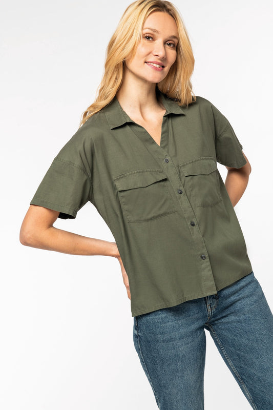 Womens Tencel Oversized Shirt
