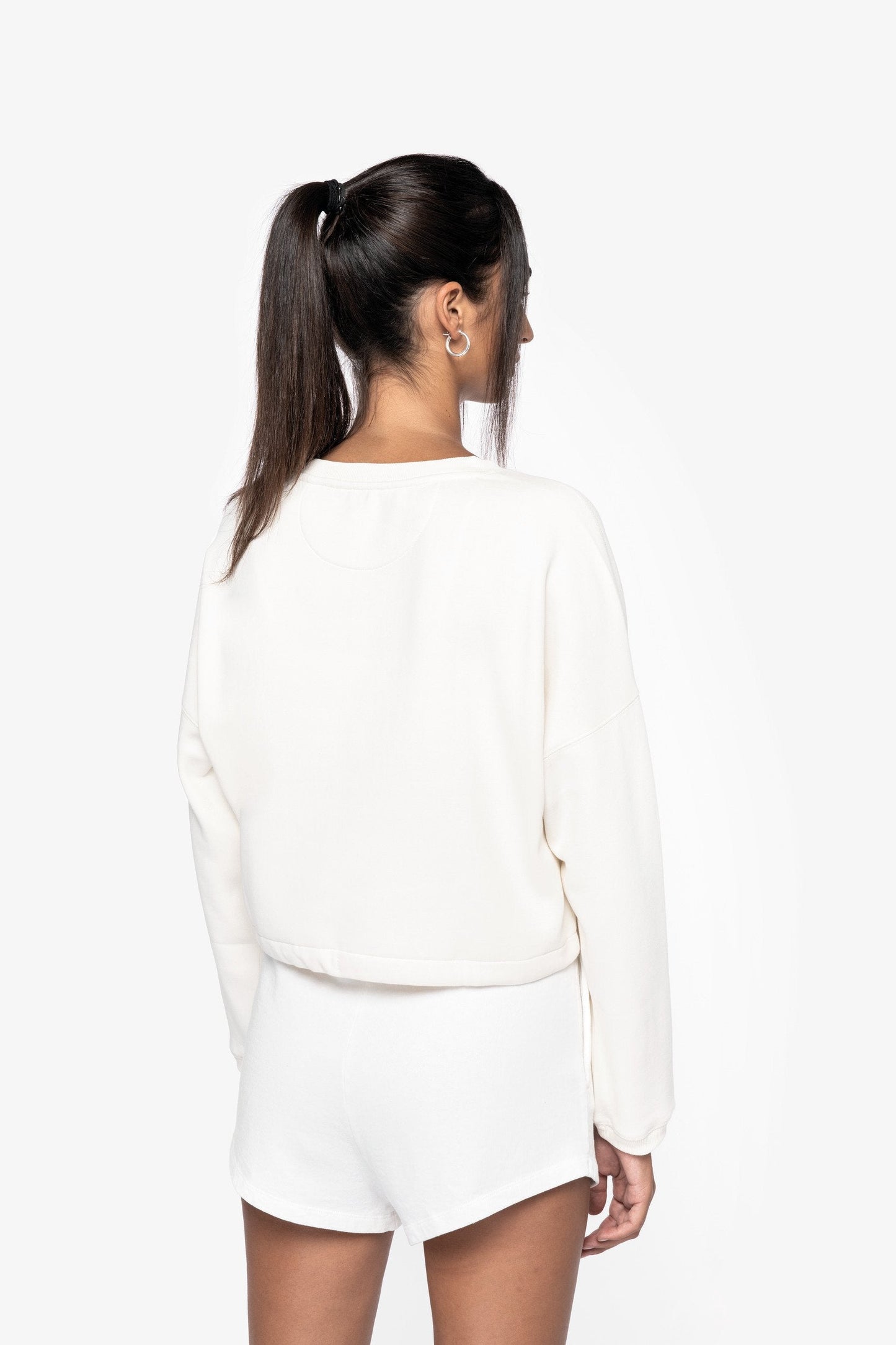 Womens Organic Oversized Cropped Sweatshirt