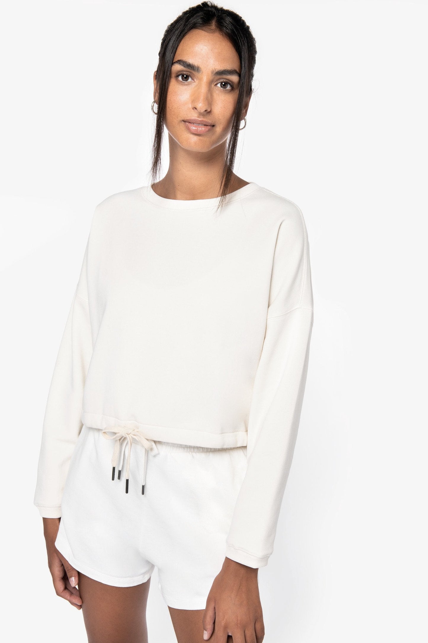 Womens Organic Oversized Cropped Sweatshirt