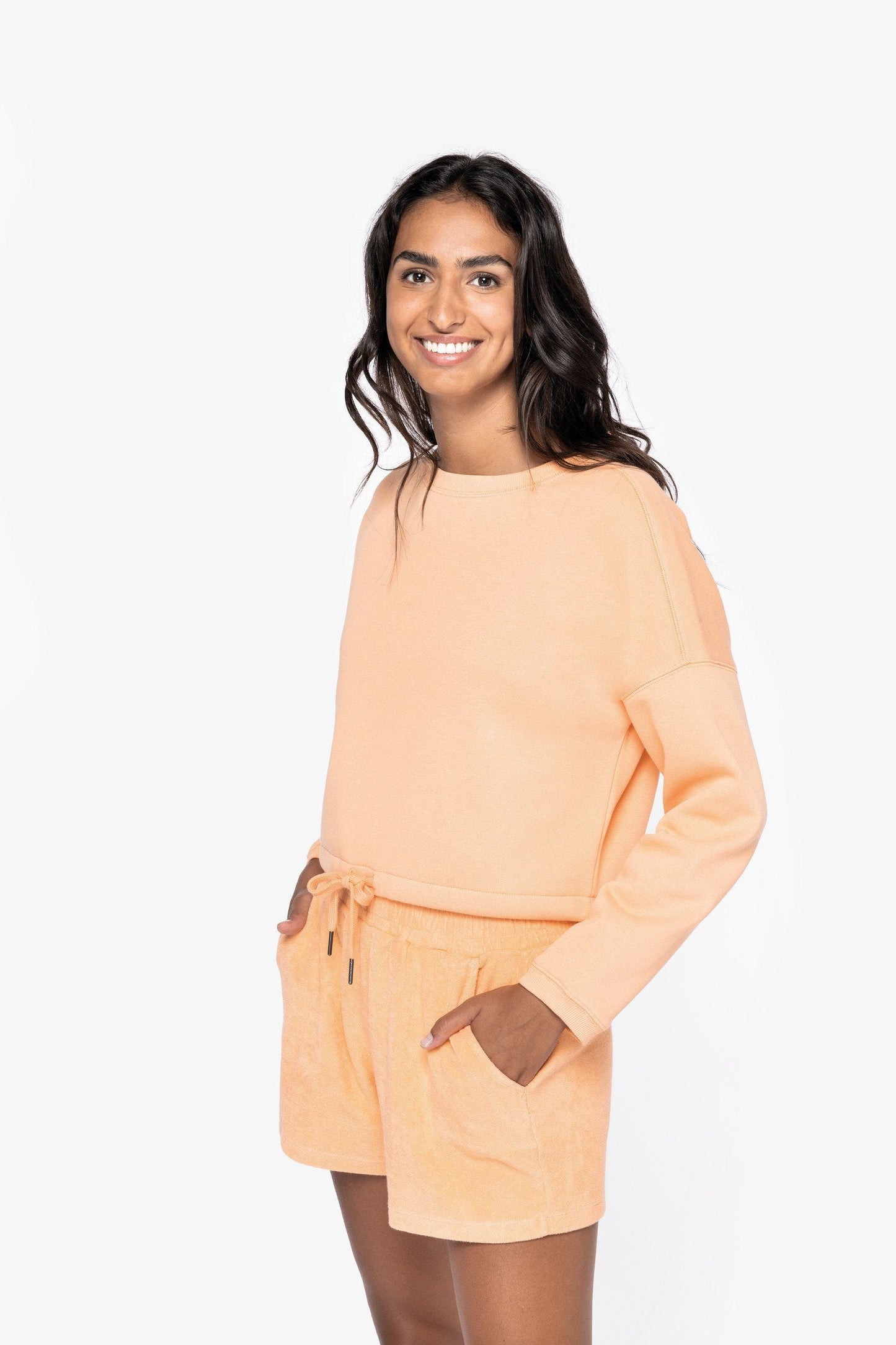 Womens Organic Oversized Cropped Sweatshirt