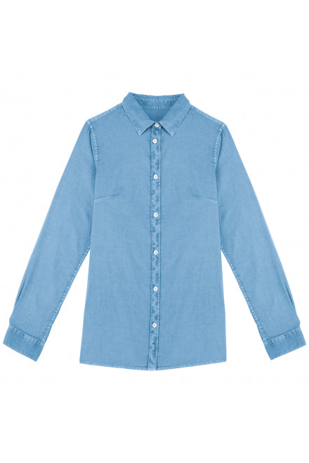Womens Organic Washed Long Sleeve Shirt