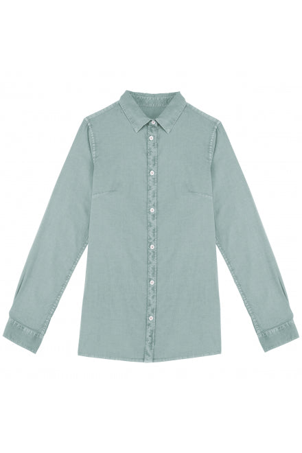 Womens Organic Washed Long Sleeve Shirt