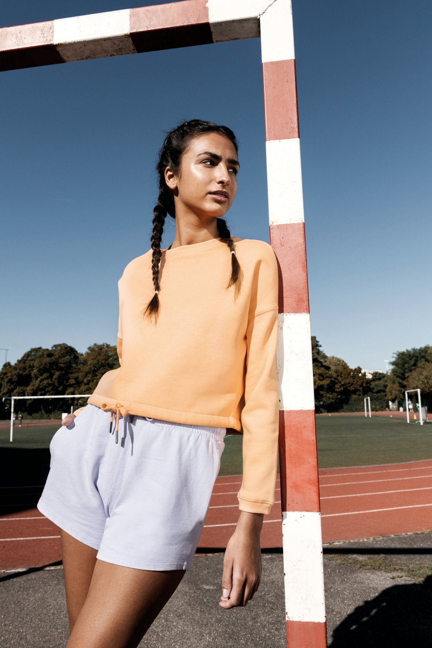 Womens Organic Oversized Cropped Sweatshirt