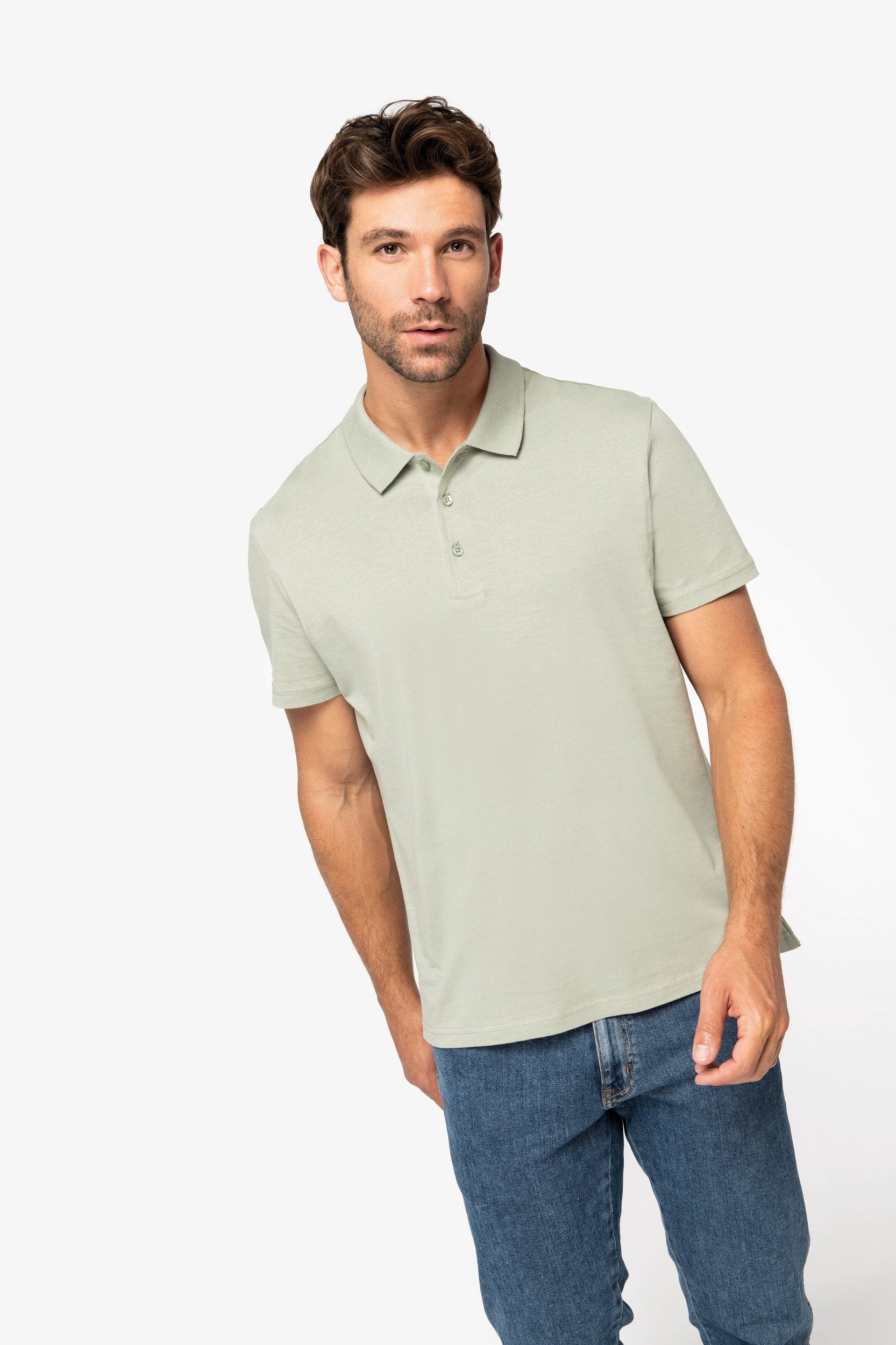 Mens Organic Jersey Polo Shirt