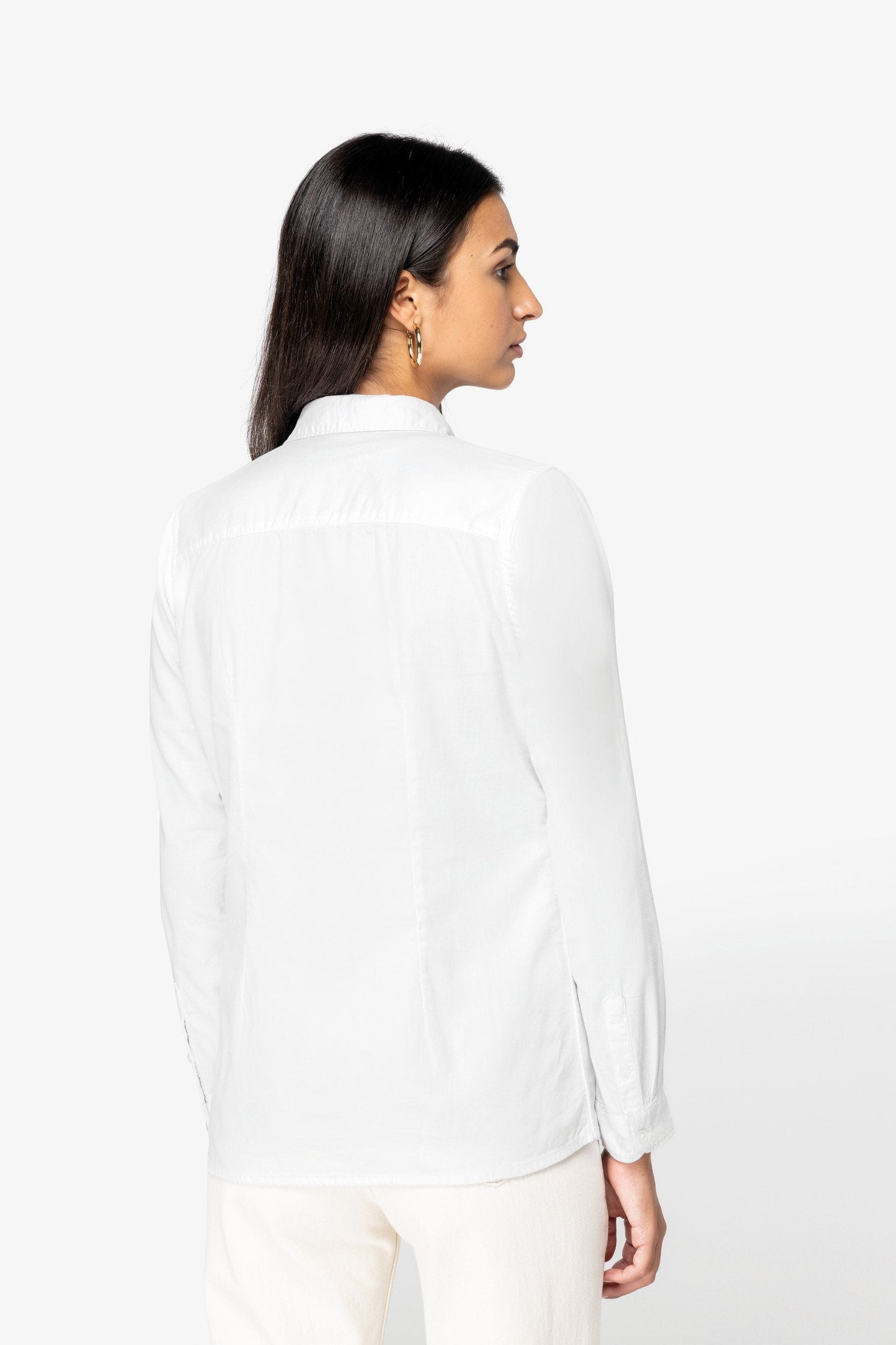 Womens Organic Washed Long Sleeve Shirt