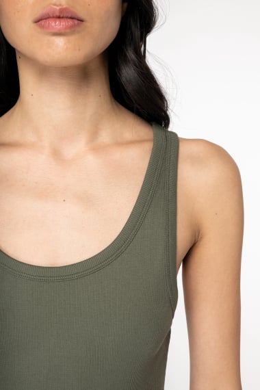 Womens Organic Ribbed Tank Top