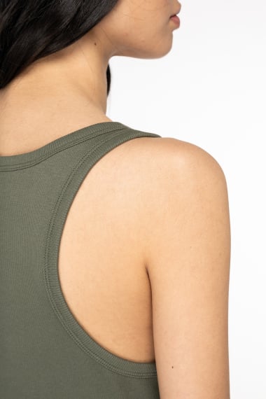 Womens Organic Ribbed Tank Top