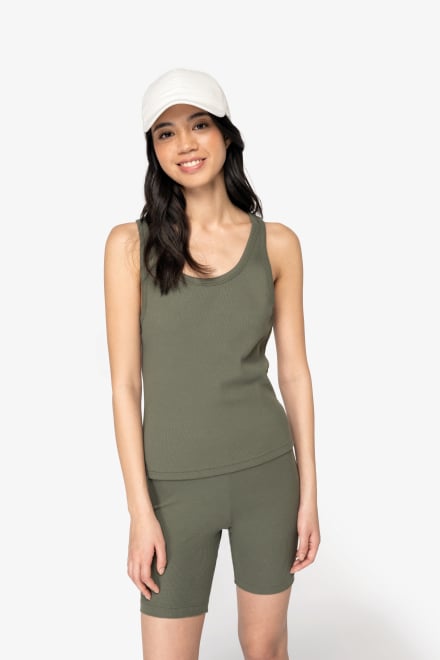 Womens Organic Ribbed Tank Top