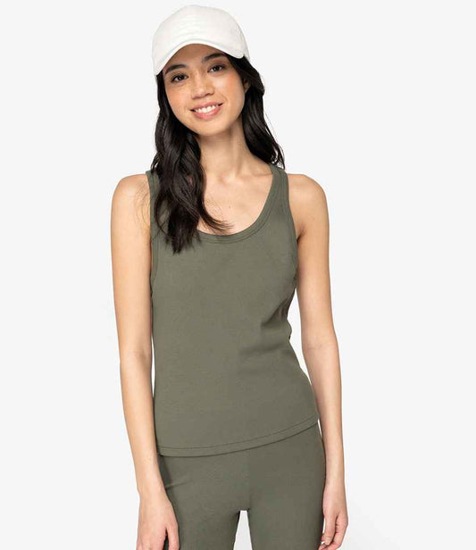Womens Organic Ribbed Tank Top