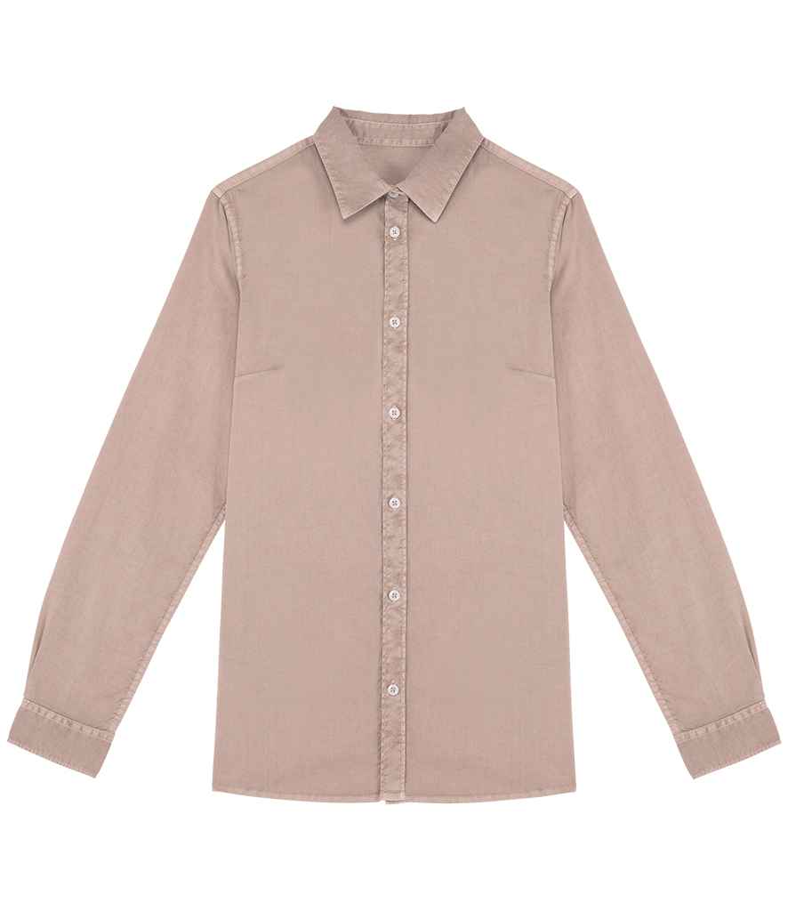 Womens Organic Washed Long Sleeve Shirt