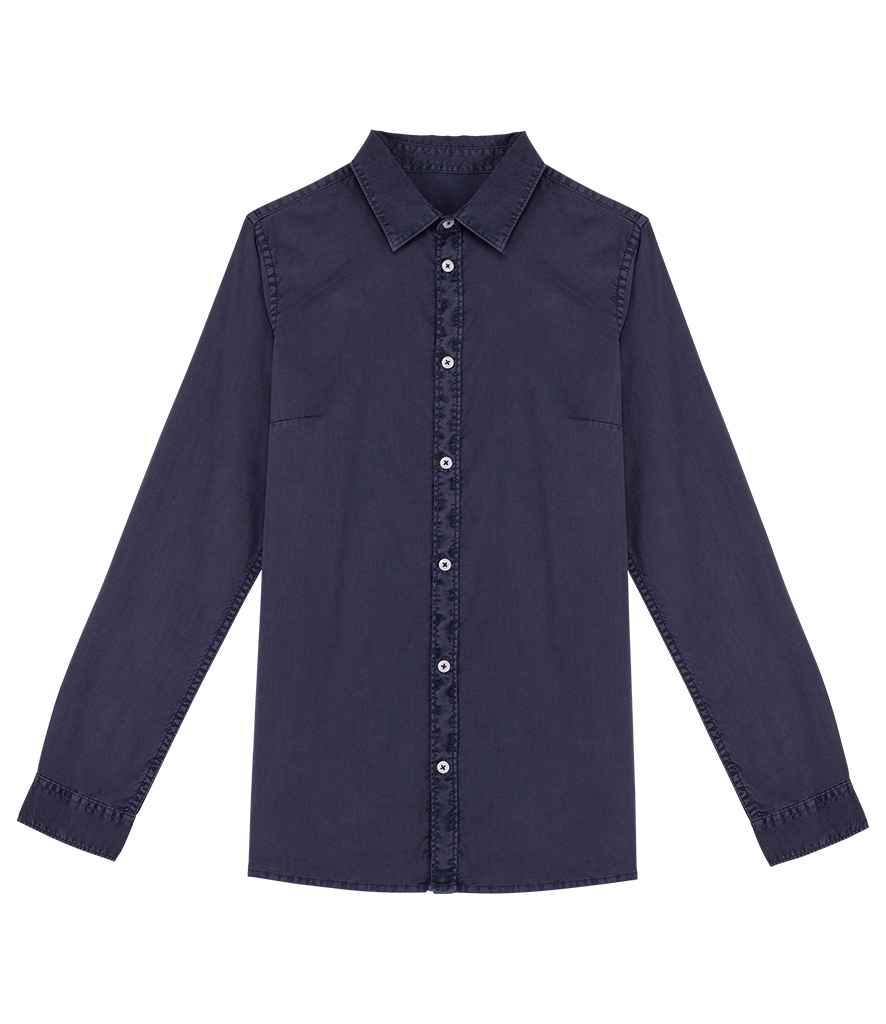 Womens Organic Washed Long Sleeve Shirt