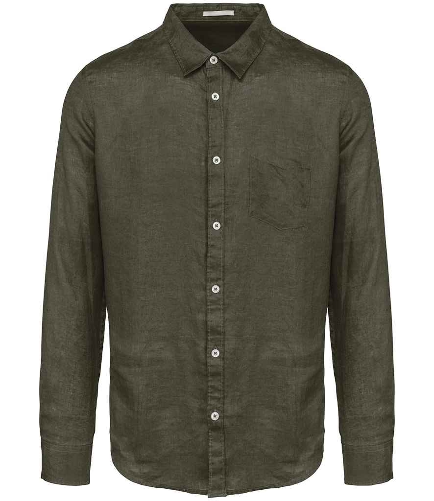 Mens Linen Long Sleeve Shirt