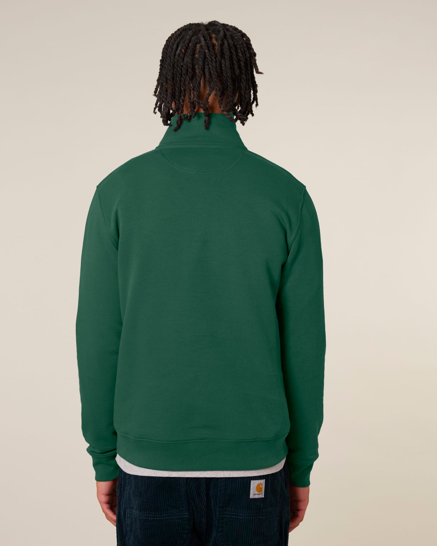 Mens Organic Zip Neck Sweatshirt
