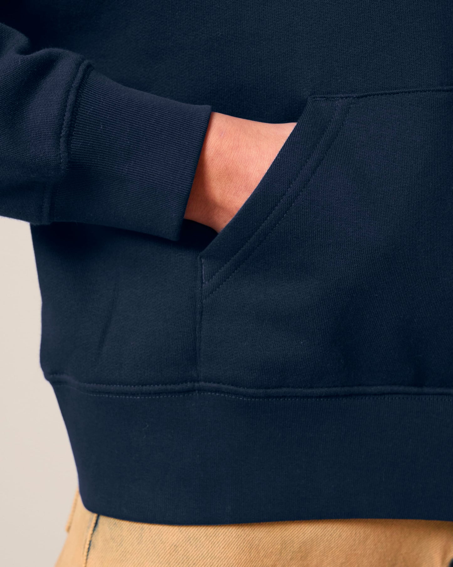 Womens Organic Dropped Shoulder Zipped Hoodie