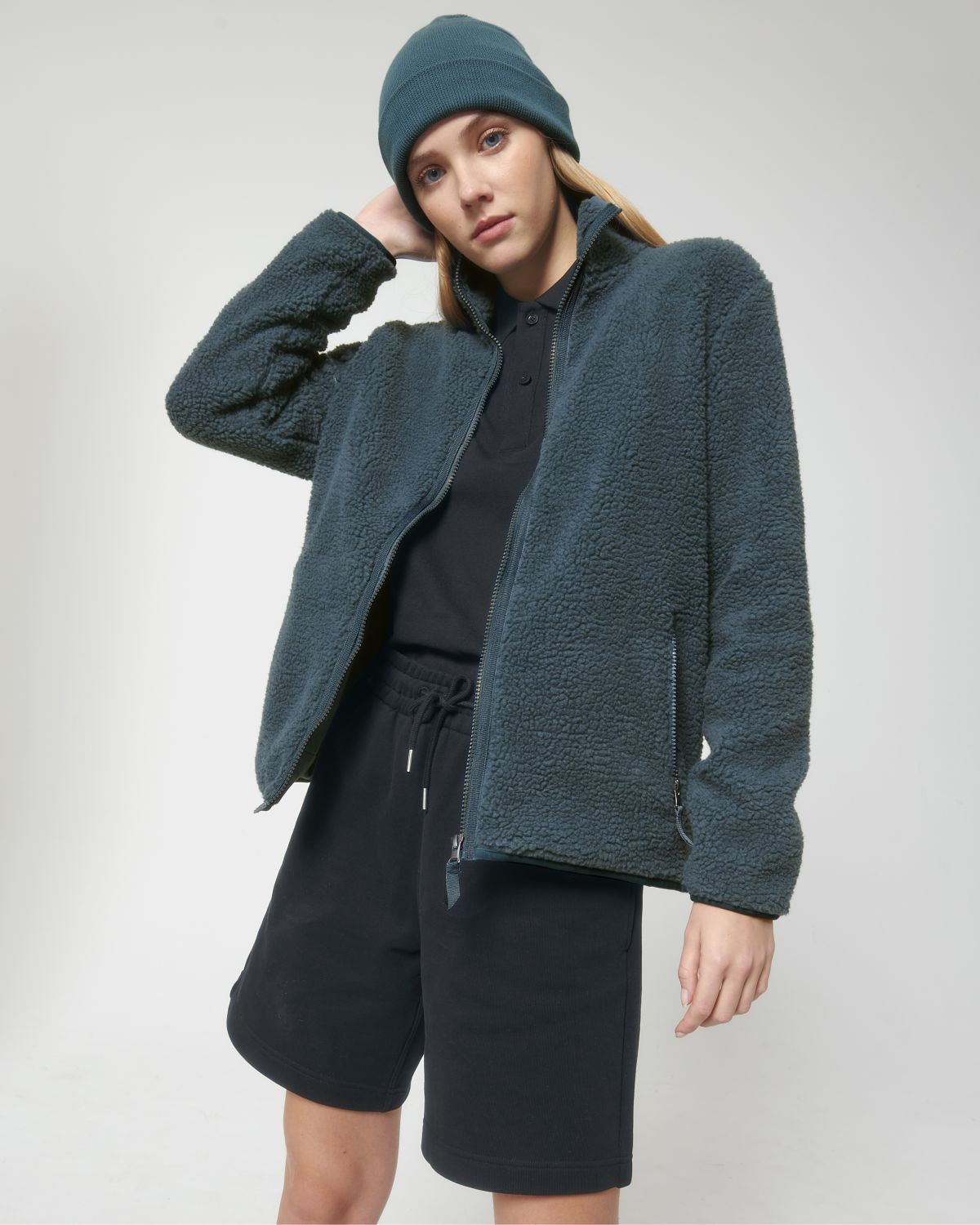 Unisex Recycled Sherpa Jacket Zipped