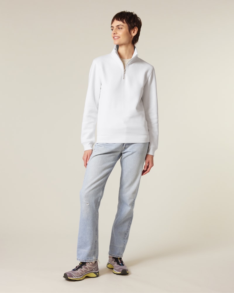 Mens Organic Zip Neck Sweatshirt
