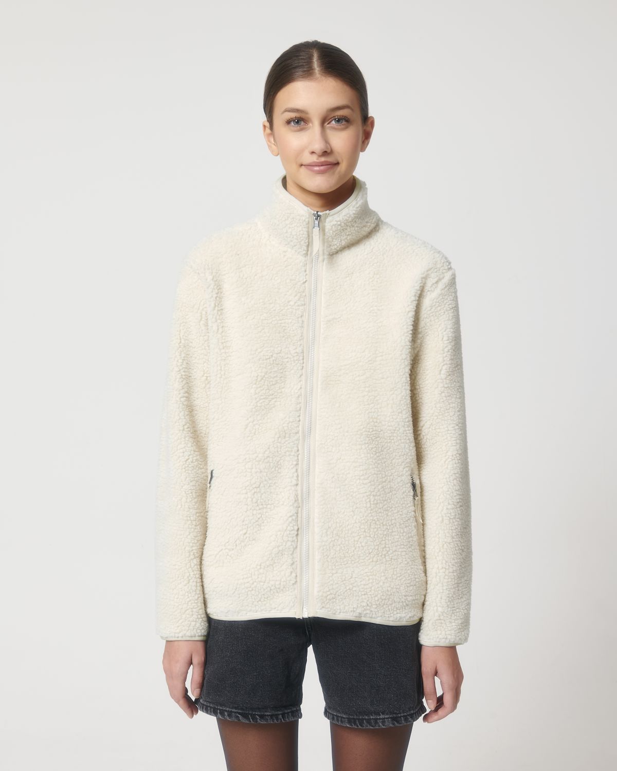 Unisex Recycled Sherpa Jacket Zipped