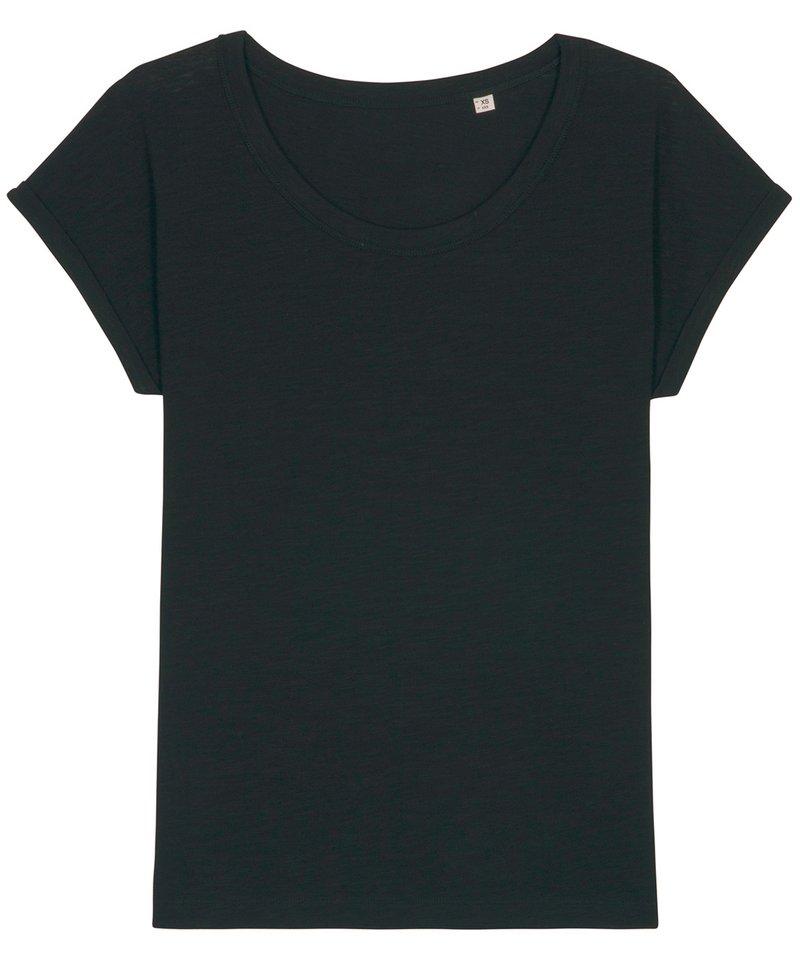 Womens Organic Slub Rolled Sleeve T-shirt