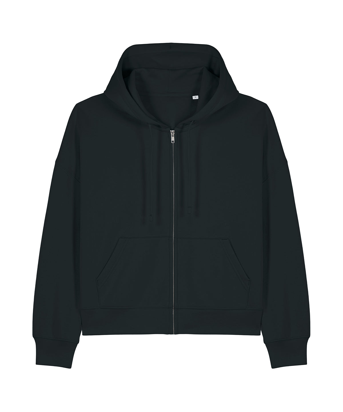 Womens Organic Dropped Shoulder Zipped Hoodie