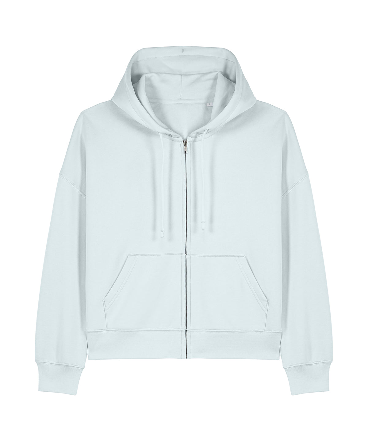 Womens Organic Dropped Shoulder Zipped Hoodie