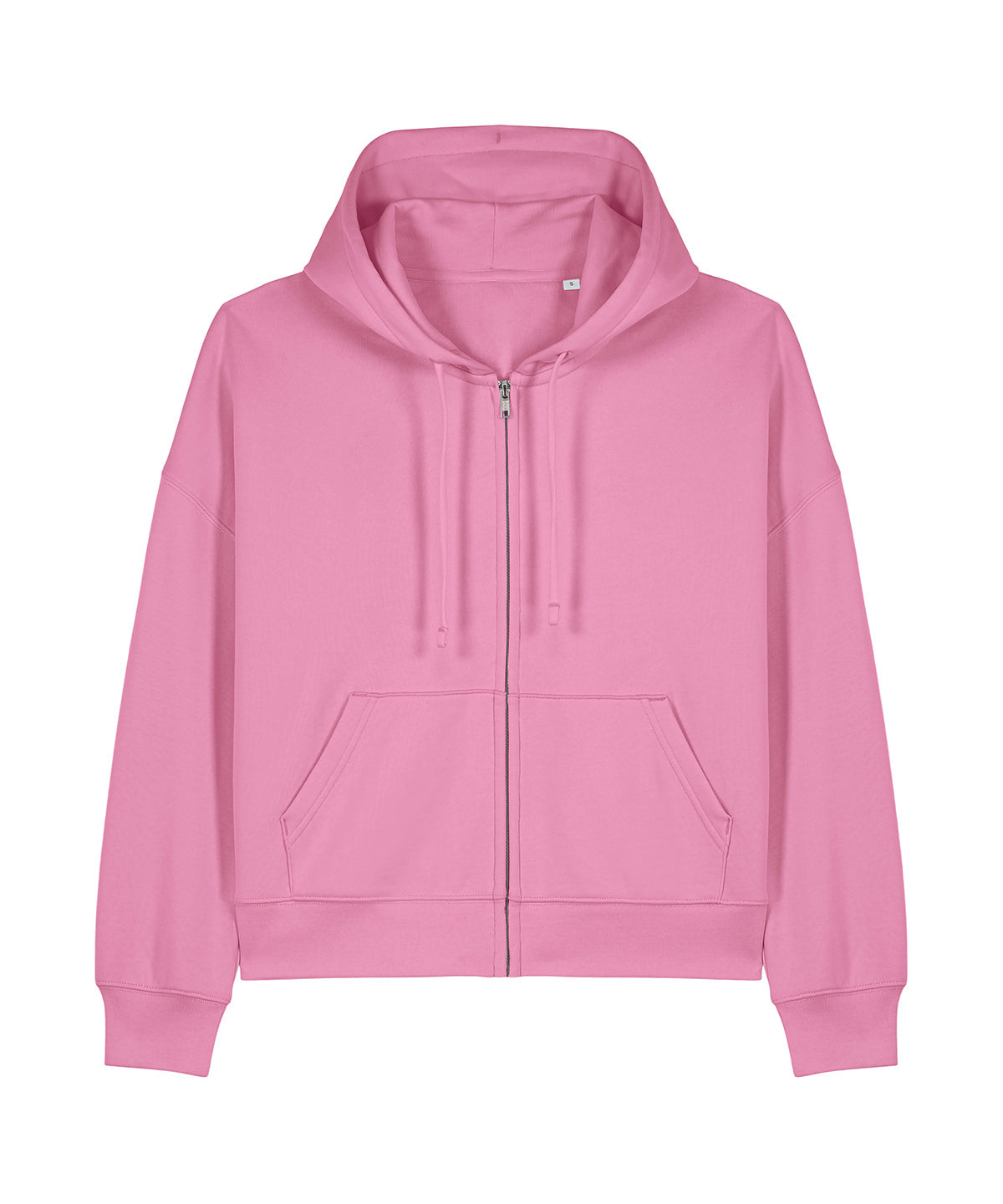 Womens Organic Dropped Shoulder Zipped Hoodie