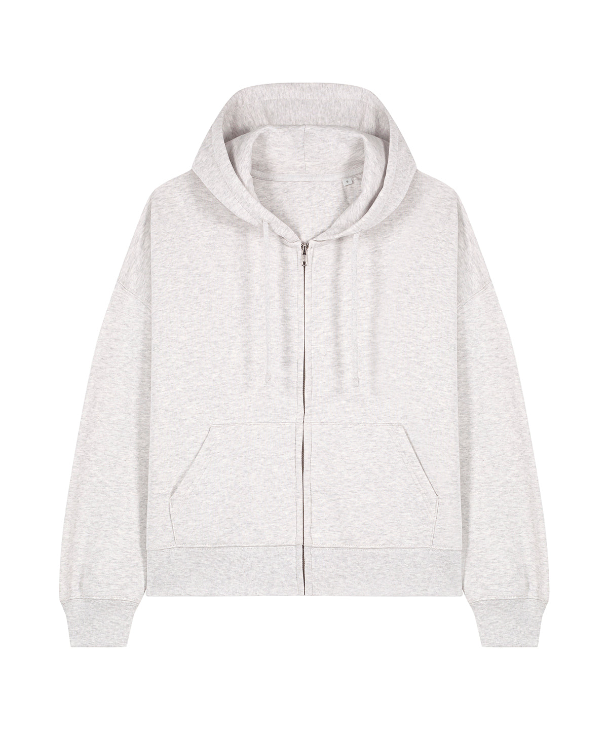 Womens Organic Dropped Shoulder Zipped Hoodie
