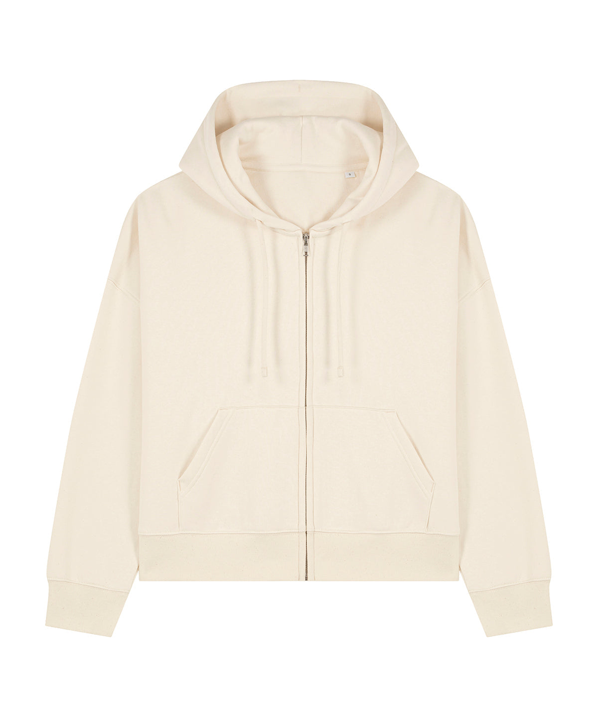 Womens Organic Dropped Shoulder Zipped Hoodie