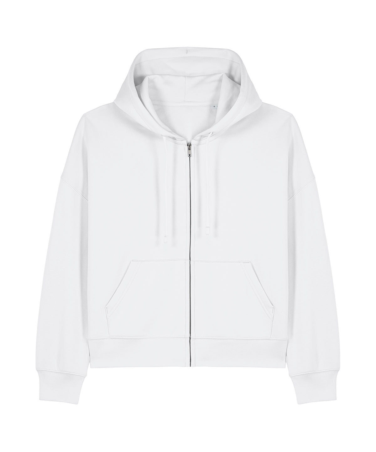 Womens Organic Dropped Shoulder Zipped Hoodie